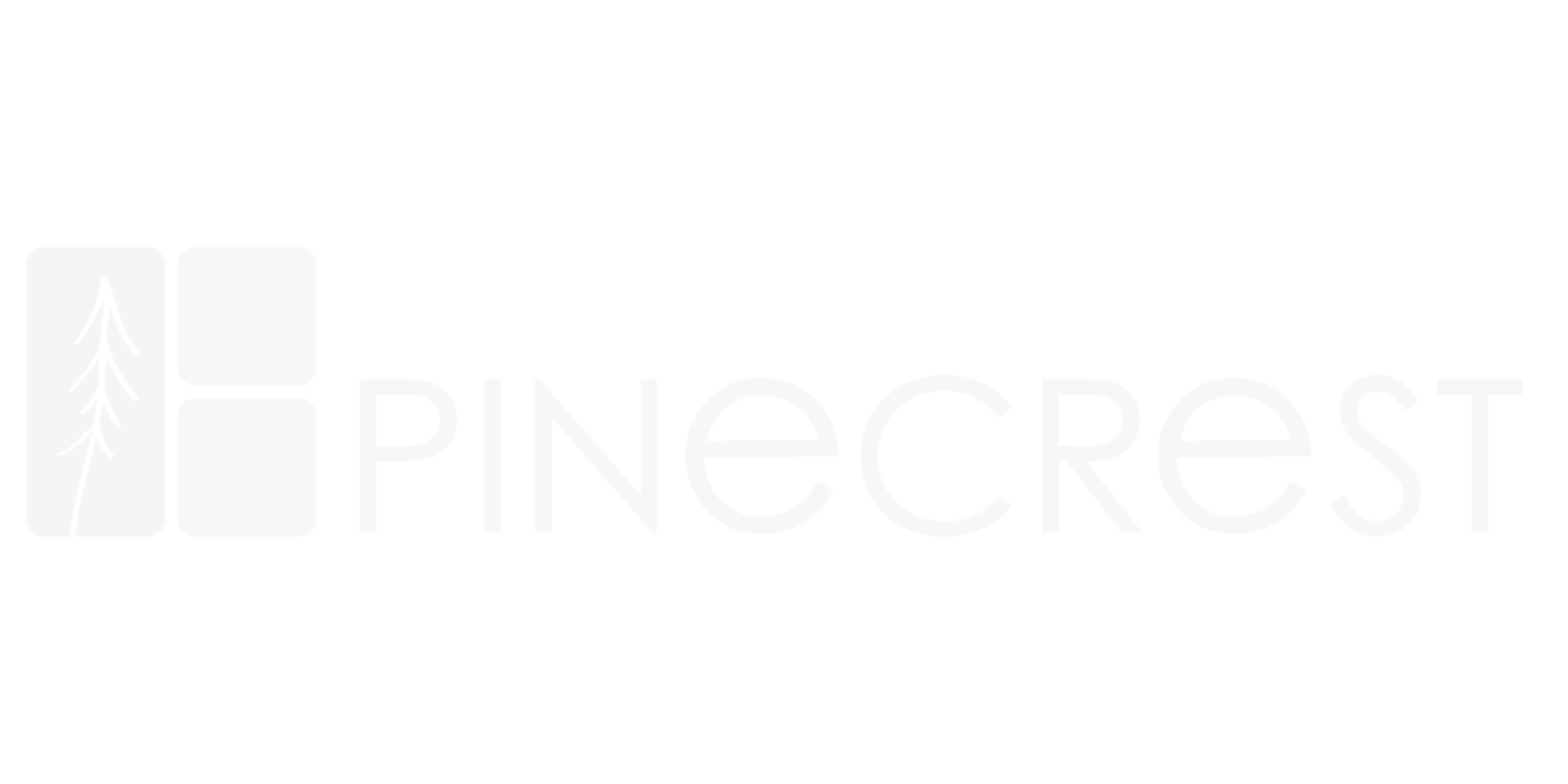 A black background with a white logo that says Pinecrest.
